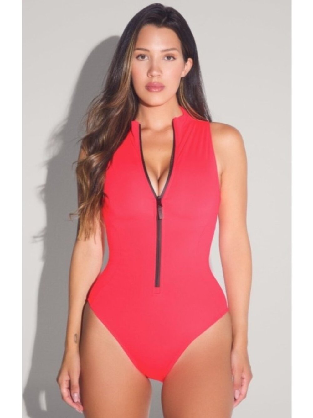 NEW TA3 Sleeveless Surfy Hot Coral 3X XLong One-Piece Swimsuit Shaping Vacation